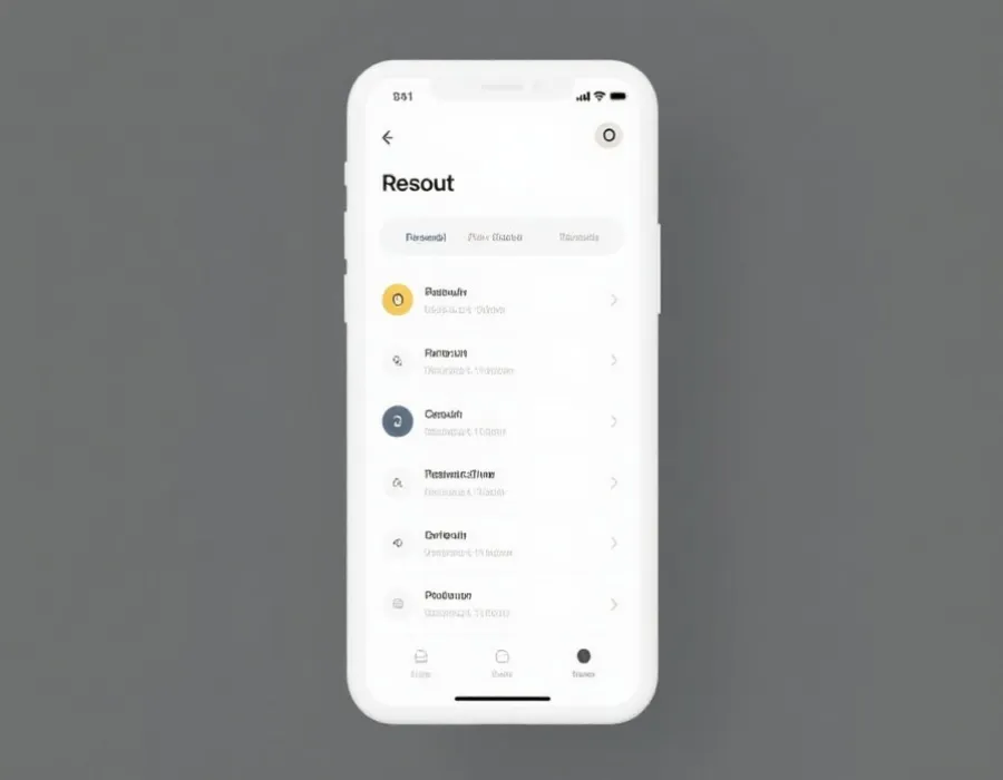 移动端界面示意图
